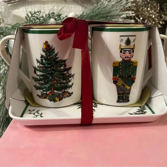 Spode Other - Spode Christmas Tree Mug Set with Tray – Iconic Holiday Collectible Nutcracker